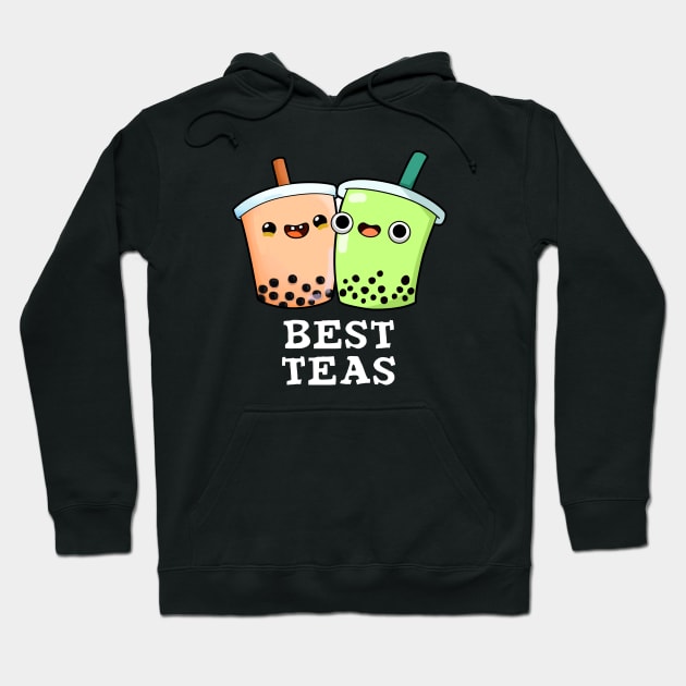 Best Teas Cute Besties Boba Tea PUn Hoodie by punnybone